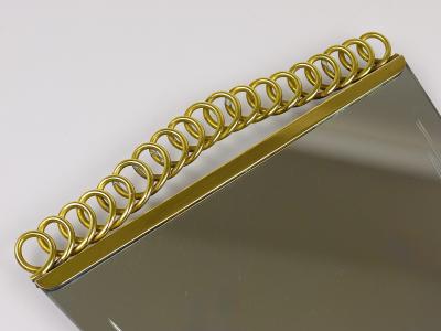 Josef Frank Josef Frank Attr Mid Century Brass Loop Wall Mirror Austria 1950s