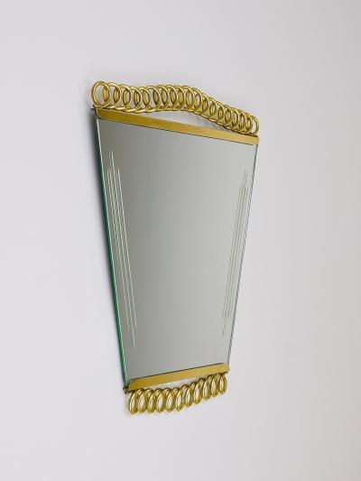Josef Frank Josef Frank Attr Mid Century Brass Loop Wall Mirror Austria 1950s