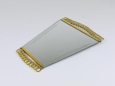 Josef Frank Josef Frank Attr Mid Century Brass Loop Wall Mirror Austria 1950s