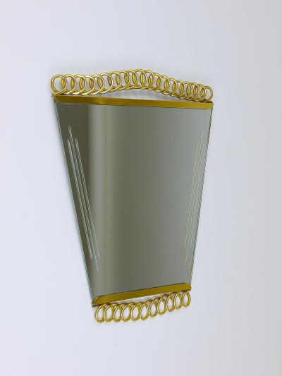 Josef Frank Josef Frank Attr Mid Century Brass Loop Wall Mirror Austria 1950s