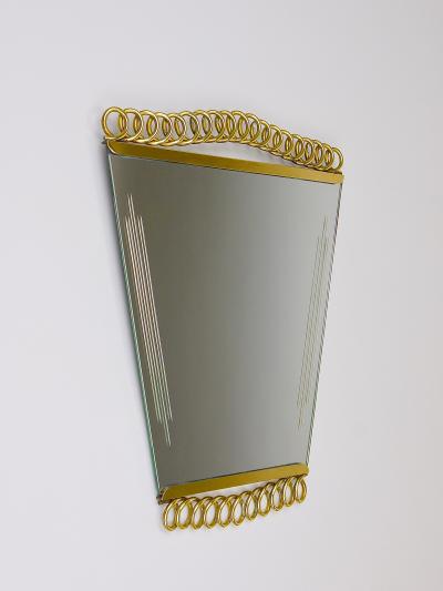 Josef Frank Josef Frank Attr Mid Century Brass Loop Wall Mirror Austria 1950s