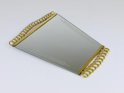 Josef Frank Josef Frank Attr Mid Century Brass Loop Wall Mirror Austria 1950s