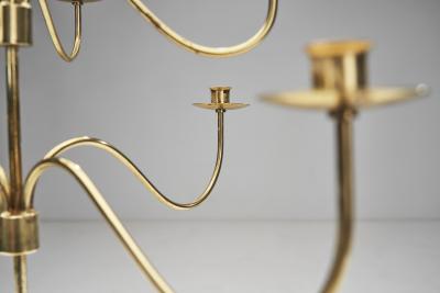 Josef Frank Josef Frank Brass Adjustable Candelabra for Svenskt Tenn Sweden 1950s