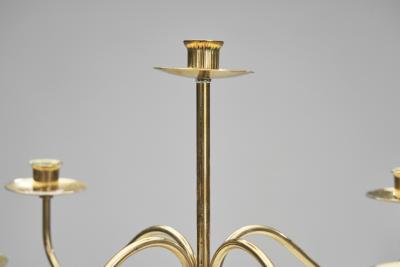 Josef Frank Josef Frank Brass Adjustable Candelabra for Svenskt Tenn Sweden 1950s