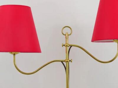Josef Frank Josef Frank Two Arms Mid Century Adjustable Brass Floor Lamp Austria 1950s