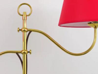 Josef Frank Josef Frank Two Arms Mid Century Adjustable Brass Floor Lamp Austria 1950s