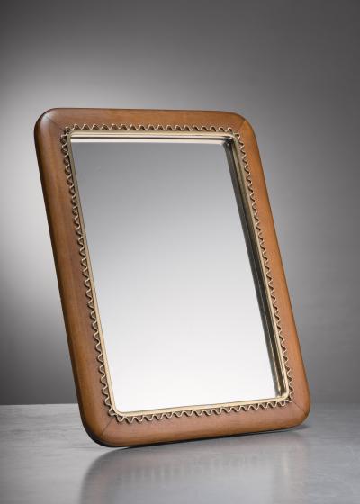 Josef Frank Mahogany and brass table or wall mirror