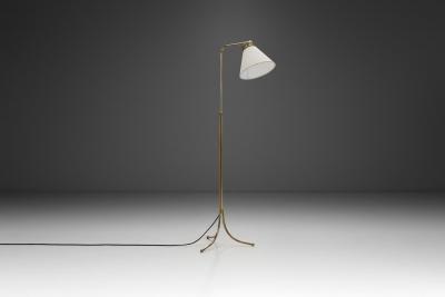 Josef Frank Model 1842 Adjustable Brass Floor Lamp by Josef Frank Sweden 1930s
