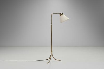 Josef Frank Model 1842 Adjustable Brass Floor Lamp by Josef Frank Sweden 1930s