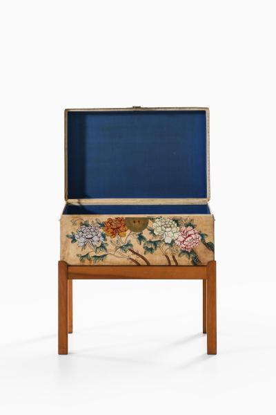 Josef Frank Rare Freestanding Chest in Brass Parchment and Walnut by Josef Frank 1940s