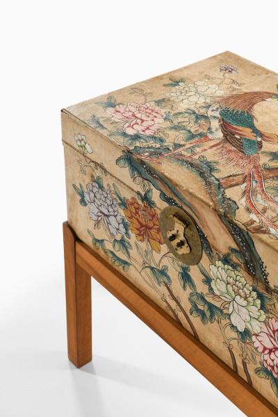 Josef Frank Rare Freestanding Chest in Brass Parchment and Walnut by Josef Frank 1940s