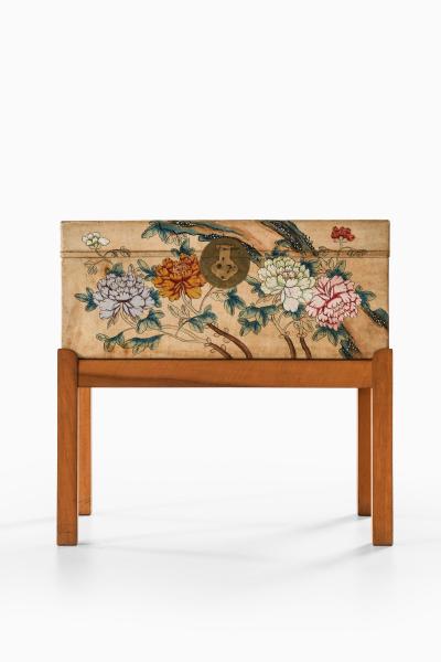 Josef Frank Rare Freestanding Chest in Brass Parchment and Walnut by Josef Frank 1940s