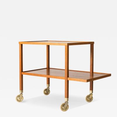 Josef Frank Trolley in Brass and Mahogany by Josef Frank 1950s