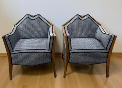 Josef Go r Cubist Armchair Pair by Josef Go r 1913 Custom Made