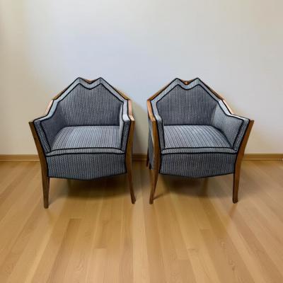 Josef Go r Cubist Armchair Pair by Josef Go r 1913 Custom Made