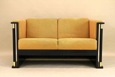 Josef Hoffmann 20th Century Art Nouveau Two Seat Sofa School Of J Hoffmann AT ca 1910