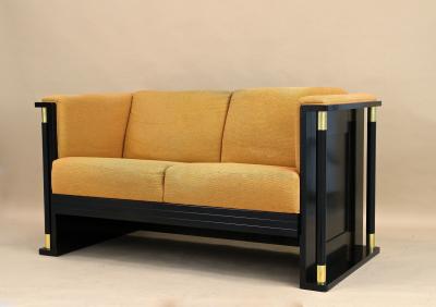 Josef Hoffmann 20th Century Art Nouveau Two Seat Sofa School Of J Hoffmann AT ca 1910