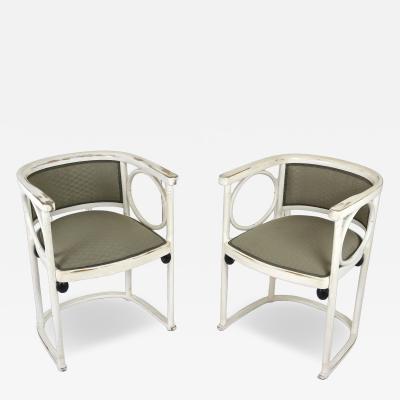 Josef Hoffmann 20th Century Thonet Art Nouveau Armchairs by Josef Hoffmann AT ca 1905