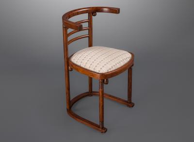 Josef Hoffmann A Pair of Josef Hoffmann Die Fledermaus Chairs