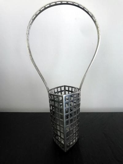 Josef Hoffmann A Rare Silver Vase with Glass Insert by Josef Hoffmann for Wiener Werkst tte