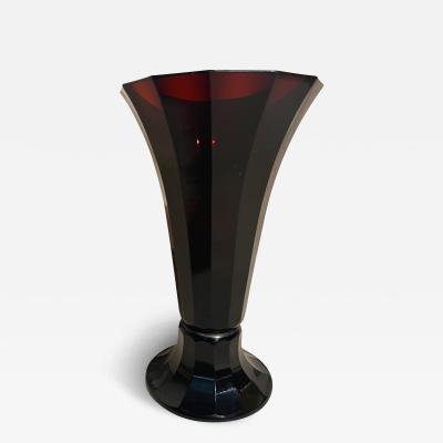 Josef Hoffmann Josef Hoffman Violet Facet Cut Vase