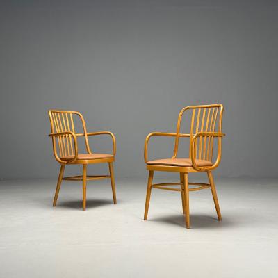 Josef Hoffmann Josef Hoffmann Ligna Mid Century Modern Bistro Chairs Czech Republic 1970s