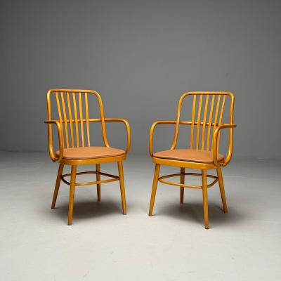 Josef Hoffmann Josef Hoffmann Ligna Mid Century Modern Bistro Chairs Czech Republic 1970s