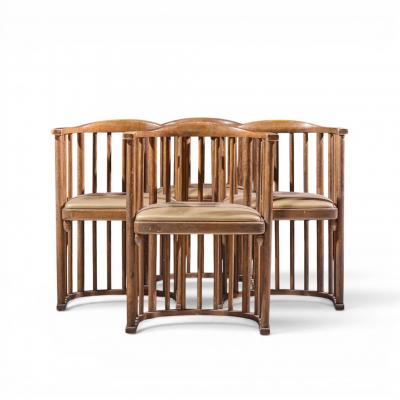 Josef Hoffmann Josef Hoffmann No 729 2F Bentwood Barrel Chairs Set of 4
