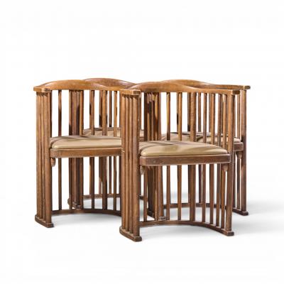 Josef Hoffmann Josef Hoffmann No 729 2F Bentwood Barrel Chairs Set of 4