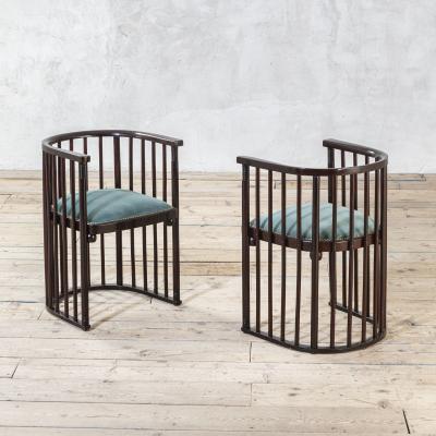 Josef Hoffmann Josef Hoffmann Pair of Chairs mod N 729 2F
