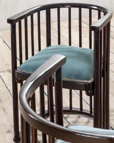 Josef Hoffmann Josef Hoffmann Pair of Chairs mod N 729 2F