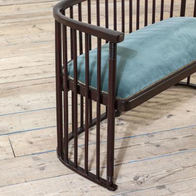 Josef Hoffmann Josef Hoffmann Wooden and Velvet Sofa