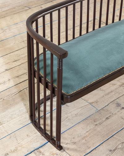 Josef Hoffmann Josef Hoffmann Wooden and Velvet Sofa