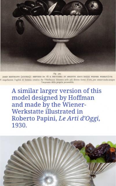 Josef Hoffmann Josef Hoffmann for Wiener Werkstatte Vienna circa 1920 Silver Dish