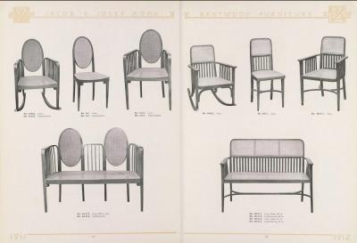 Josef Hoffmann Josef Hoffmann pair of armchairs