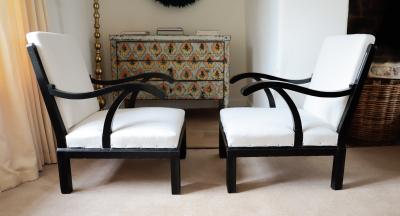 Josef Hoffmann Pair of Vienna Secessionist Armchairs Attributed to Josef Hoffmann circa 1900