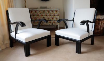 Josef Hoffmann Pair of Vienna Secessionist Armchairs Attributed to Josef Hoffmann circa 1900