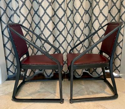 Josef Hoffmann Rare Pair of Josef Hoffmann Model 725 B F Chairs for J J Kohn