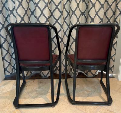 Josef Hoffmann Rare Pair of Josef Hoffmann Model 725 B F Chairs for J J Kohn
