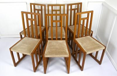 Josef Hoffmann Set Of 6 Art Nouveau Dining Chairs by Josef Hoffmann 20th Century AT ca 1901