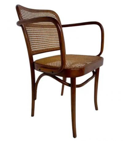 Josef Hoffmann Set of 4 Mid Century Modern Dining Prague Chairs by Josef Hoffmann Cane Birch