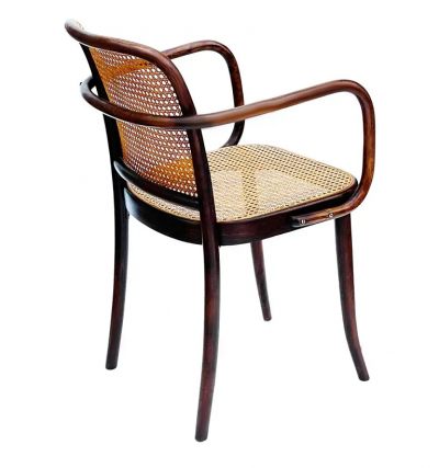 Josef Hoffmann Set of 6 Mid Century Modern Dining Prague Chairs by Josef Hoffmann Cane Wood