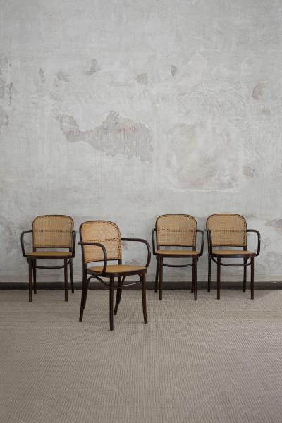 Josef Hoffmann Set of Prague Chairs By Josef Hoffmann For Thonet early 1900s