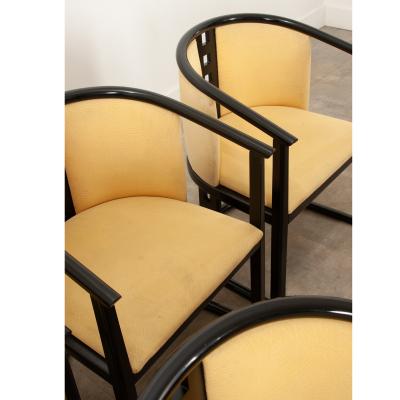 Josef Hoffmann Set of Six Josef Hoffmann Style Secessionist Chairs