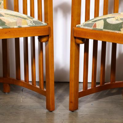 Josef Hoffmann Three Piece Set by Josef Hoffmann w Beech Frame Clarence House Fabric