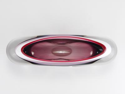 Josef Hospodka Josef Hospodka Sommerso Multi Color Studio Art Glass Bowl Czechoslovakia 1960s