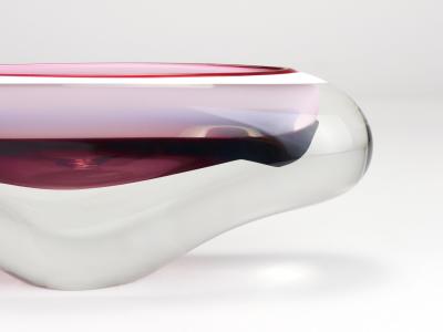 Josef Hospodka Josef Hospodka Sommerso Multi Color Studio Art Glass Bowl Czechoslovakia 1960s