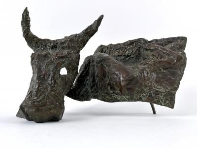 Josef Klime Expressionist Bronze Plastic Europa by Czech Artist Josef Klimes V XXV 1997