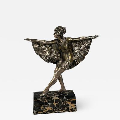 Josef Lorenzi Art Deco sculpture Butterflies Dancer by Josef Lorenzi