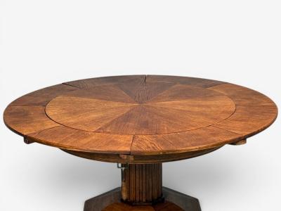 Josef Seiler Rare Expanding Dining Table Oak Germany 1920s